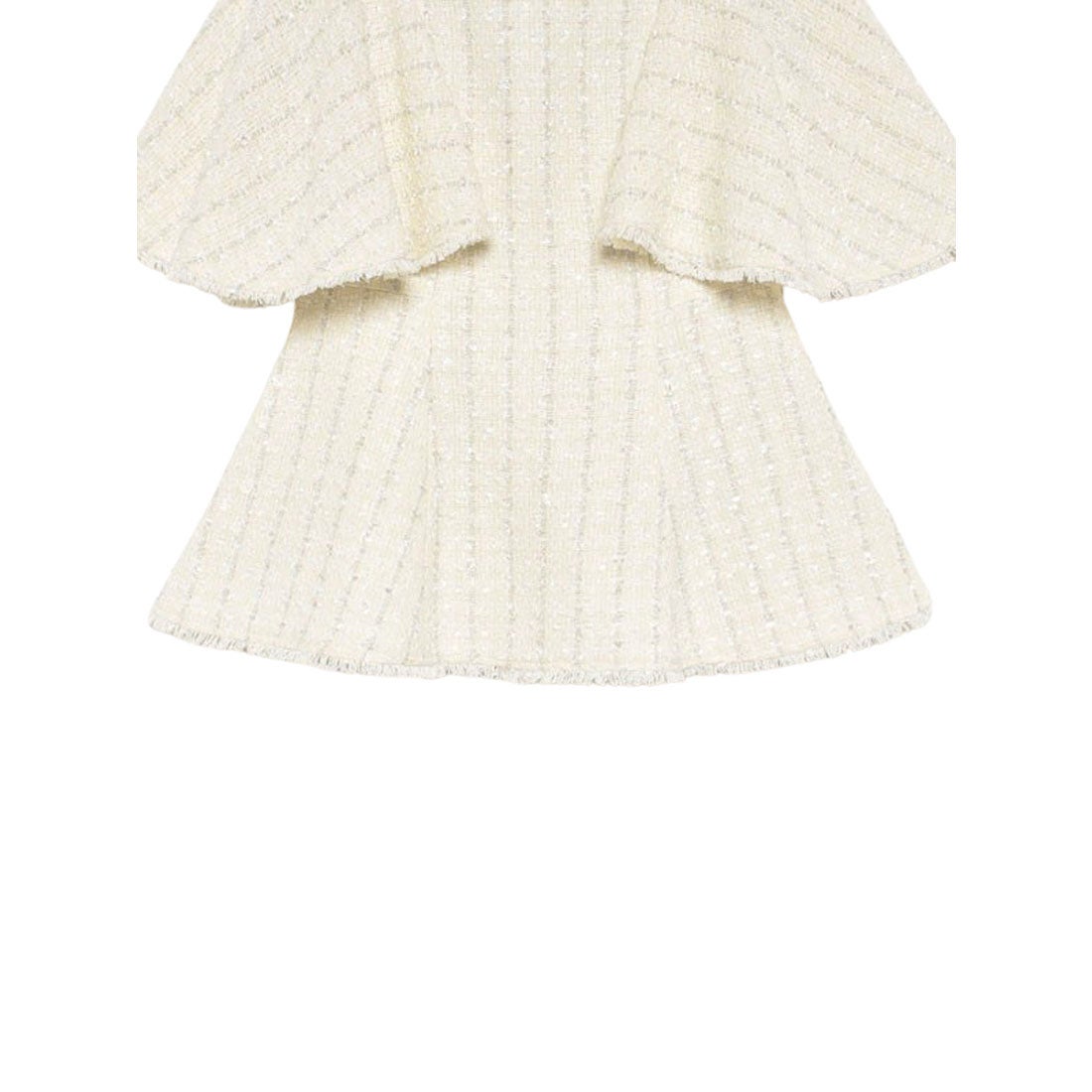 アニュアンス anuans ケープデザインツイードペプラムブラウス （IVORY