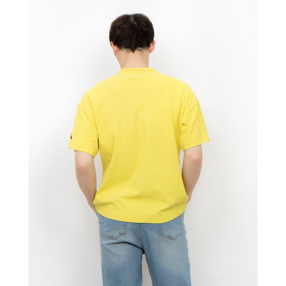 アディダス adidas メンズ 半袖Tシャツ ルーズフィット ワッフル