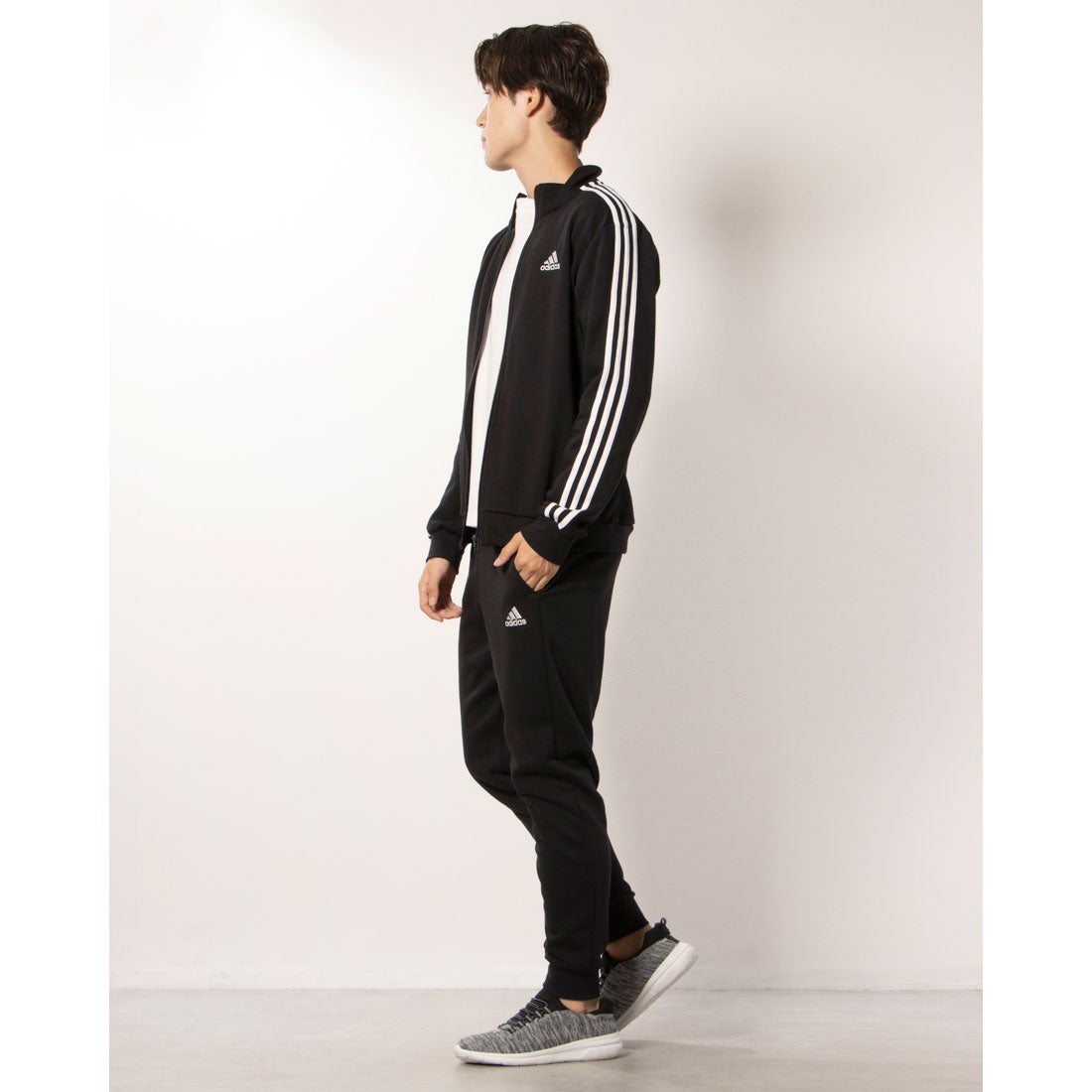 アディダス adidas メンズ ジャージ上下セット M 裏起毛 トリコット