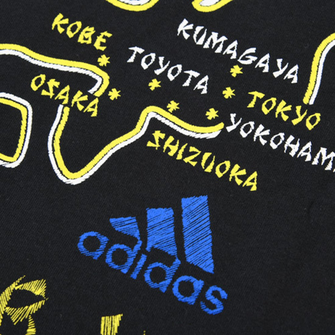 adidas アディダス 日本限定スカジャン風 Tシャツ(ブラック) FSQ97