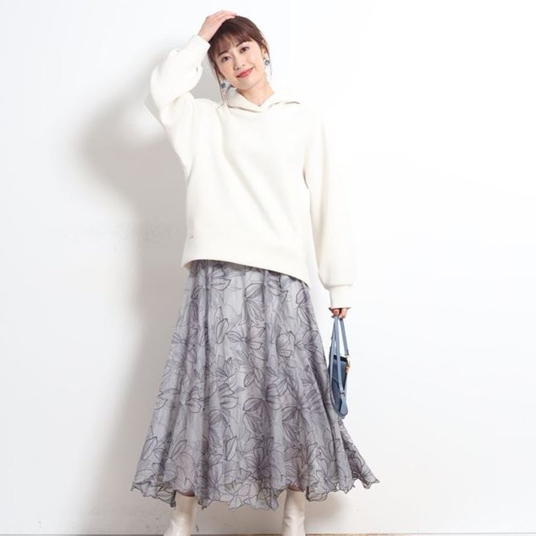 アプワイザーリッシェ Apuweiser-riche エアリー刺繍ロングスカート