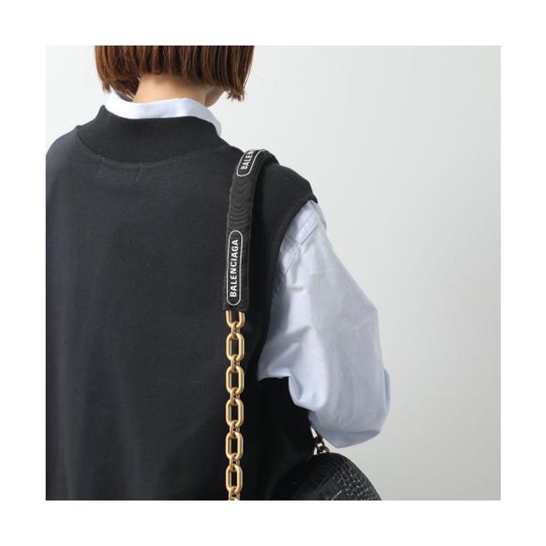 バッグ BALENCIAGA BB CROCO BOSTON HAND BAG BALENCIAGA