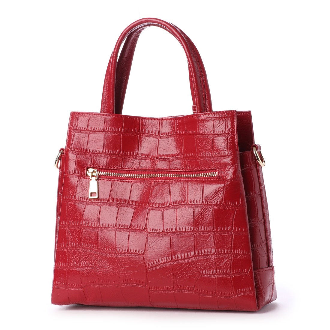 バルコス BARCOS ハンドバッグ 2way クロコダイル型押し レザー