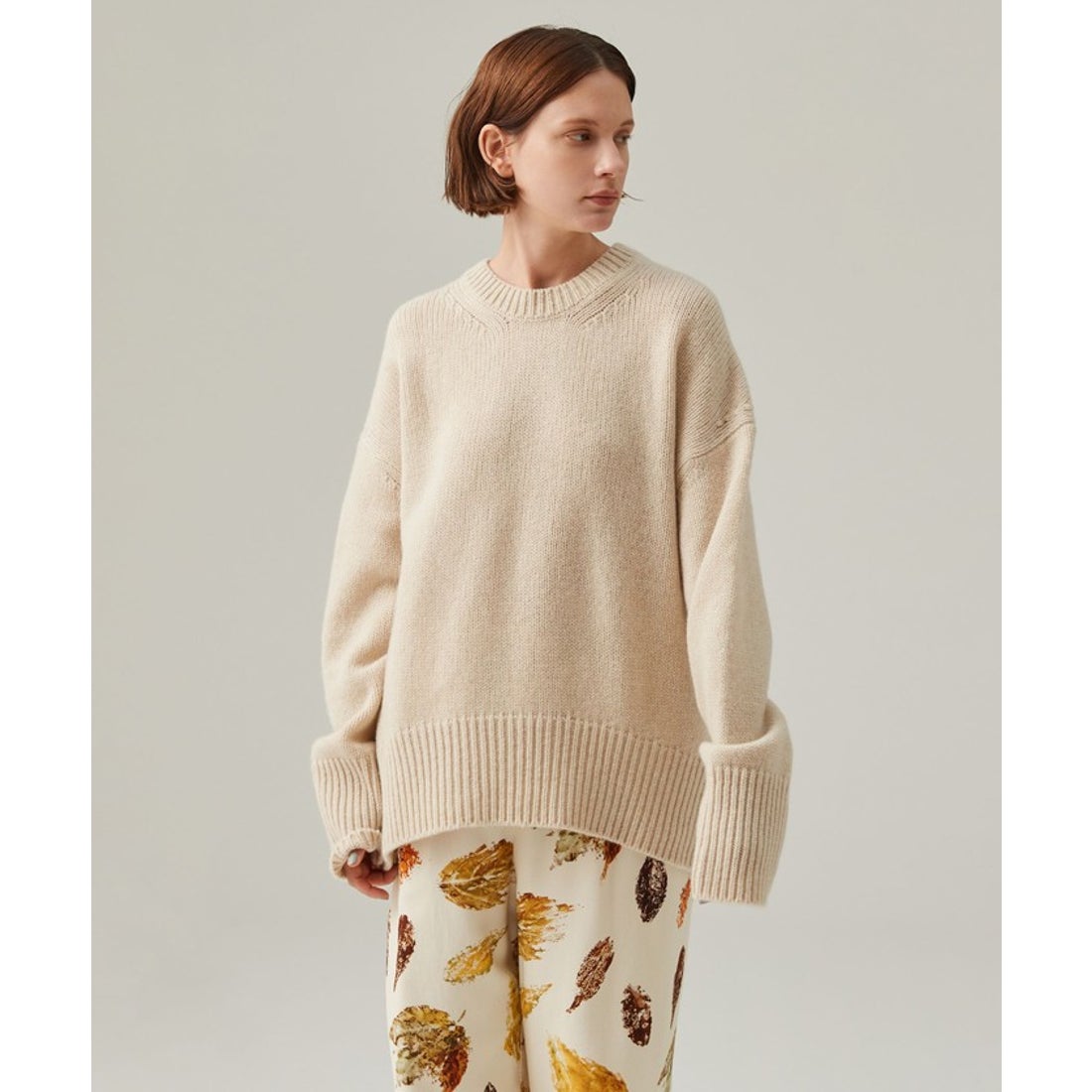 ギャルリー・ヴィー GALERIE VIE ファインウール クルーネックプル