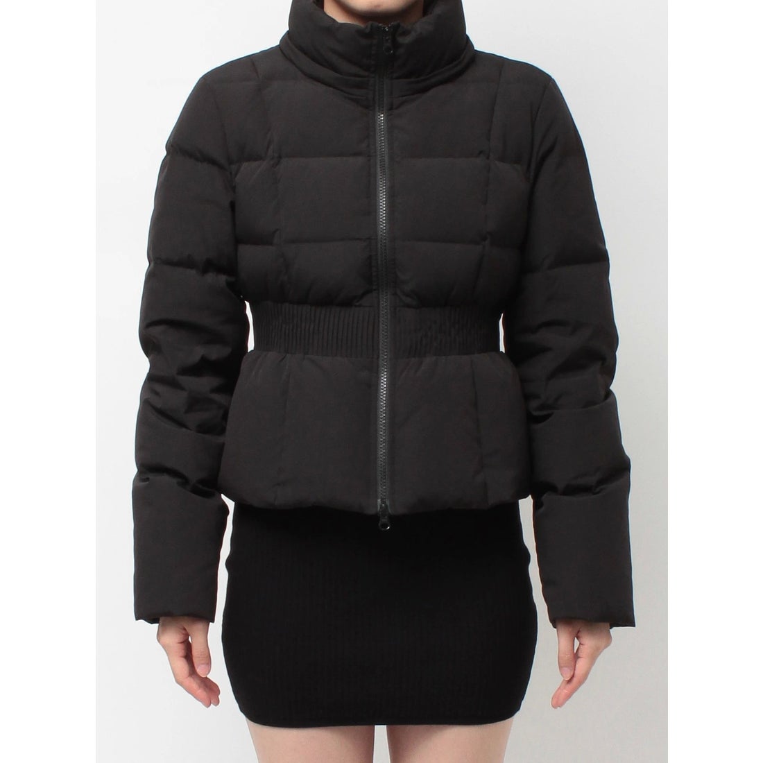 ジェイダ GYDA GDベルト付きショートダウンコート （O.WHT