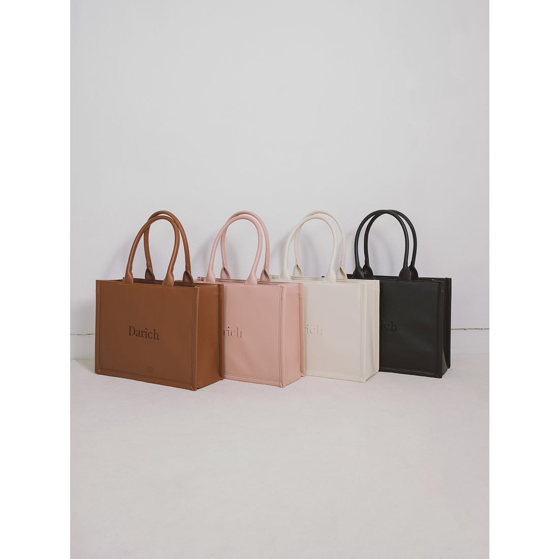 ダーリッチ Darich ロゴレザートートバッグ （ブラウン） -靴