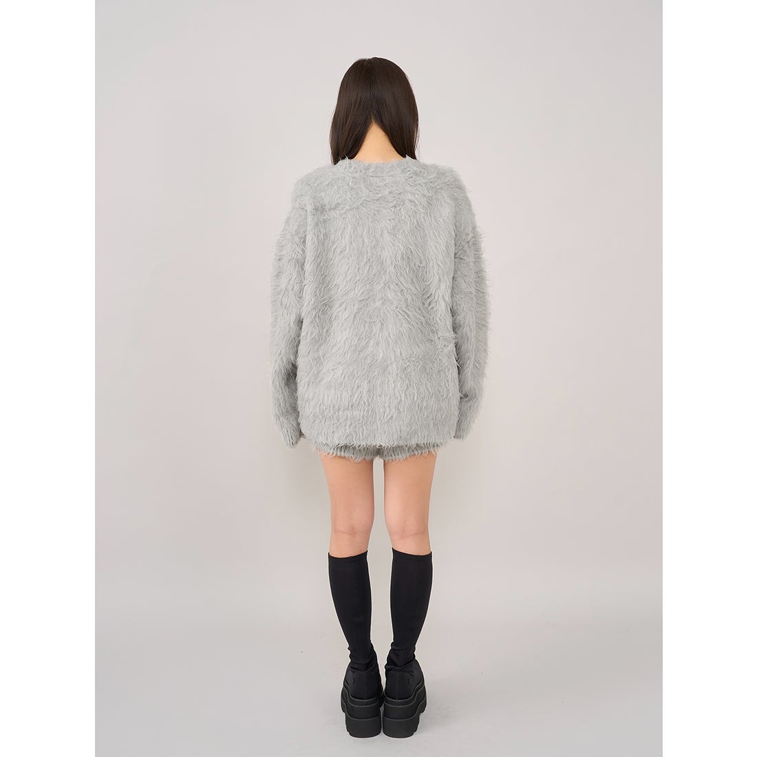 ダーリッチ Darich ヘアリーニットセットアップ （グレー