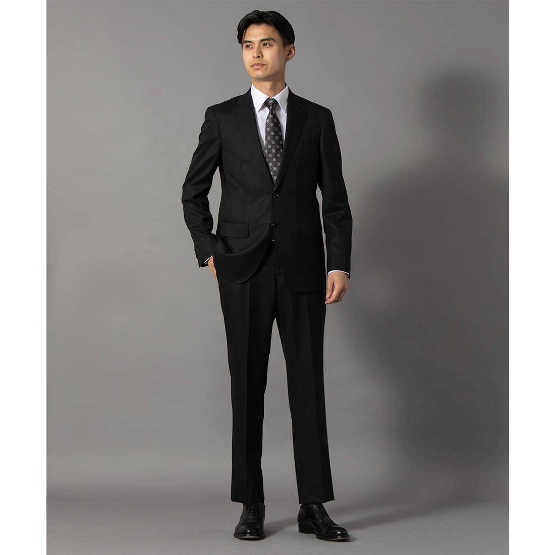 ブラックシャドーストライプスーツ （ブラック） -D'URBAN | ダーバン