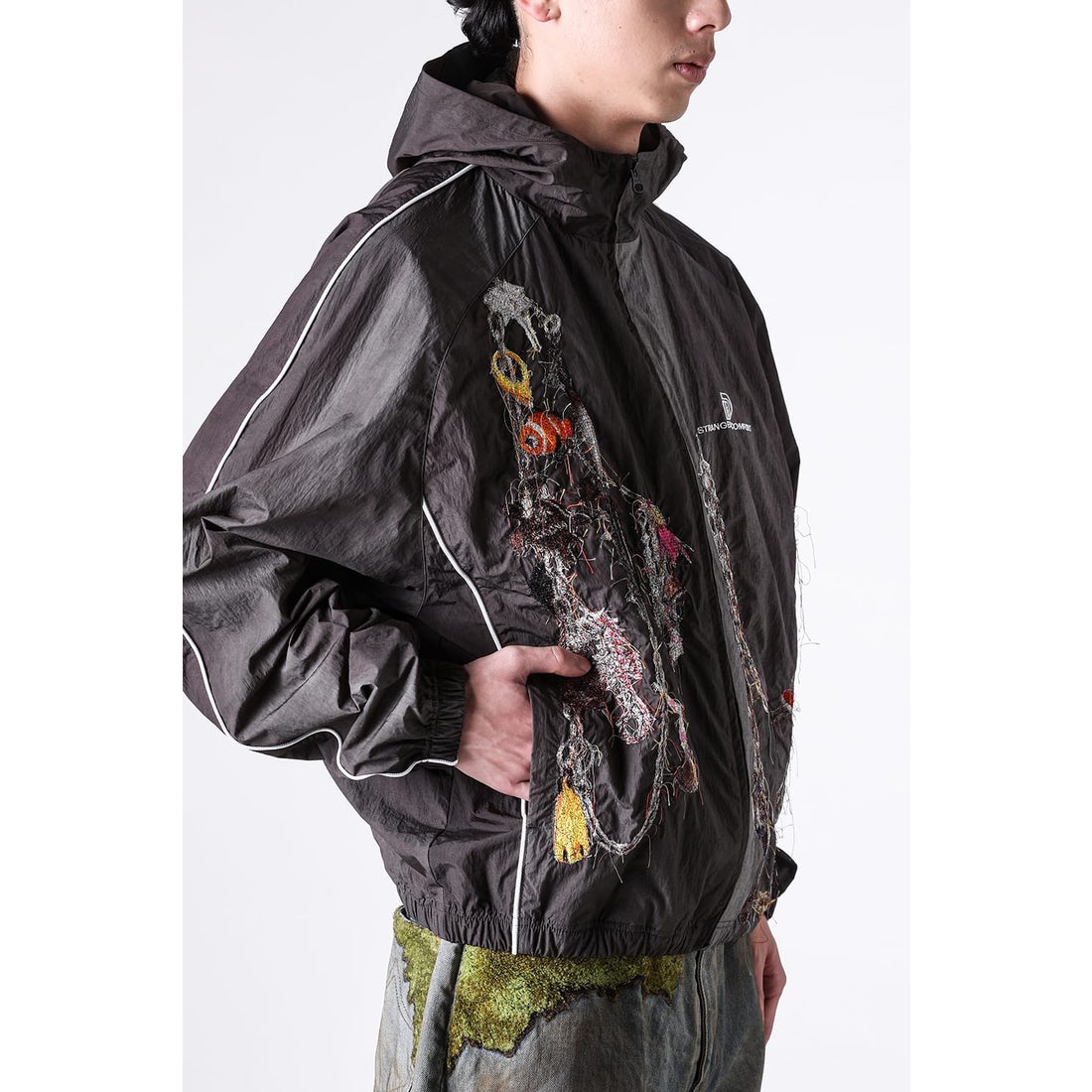 ダブレット doublet Embroidered Chain Track Jacket （Chacoal