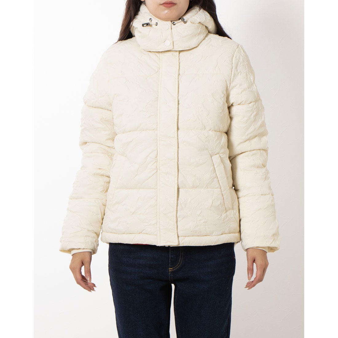 デシグアル Desigual テクスチャー パデッドジャケット （ホワイト