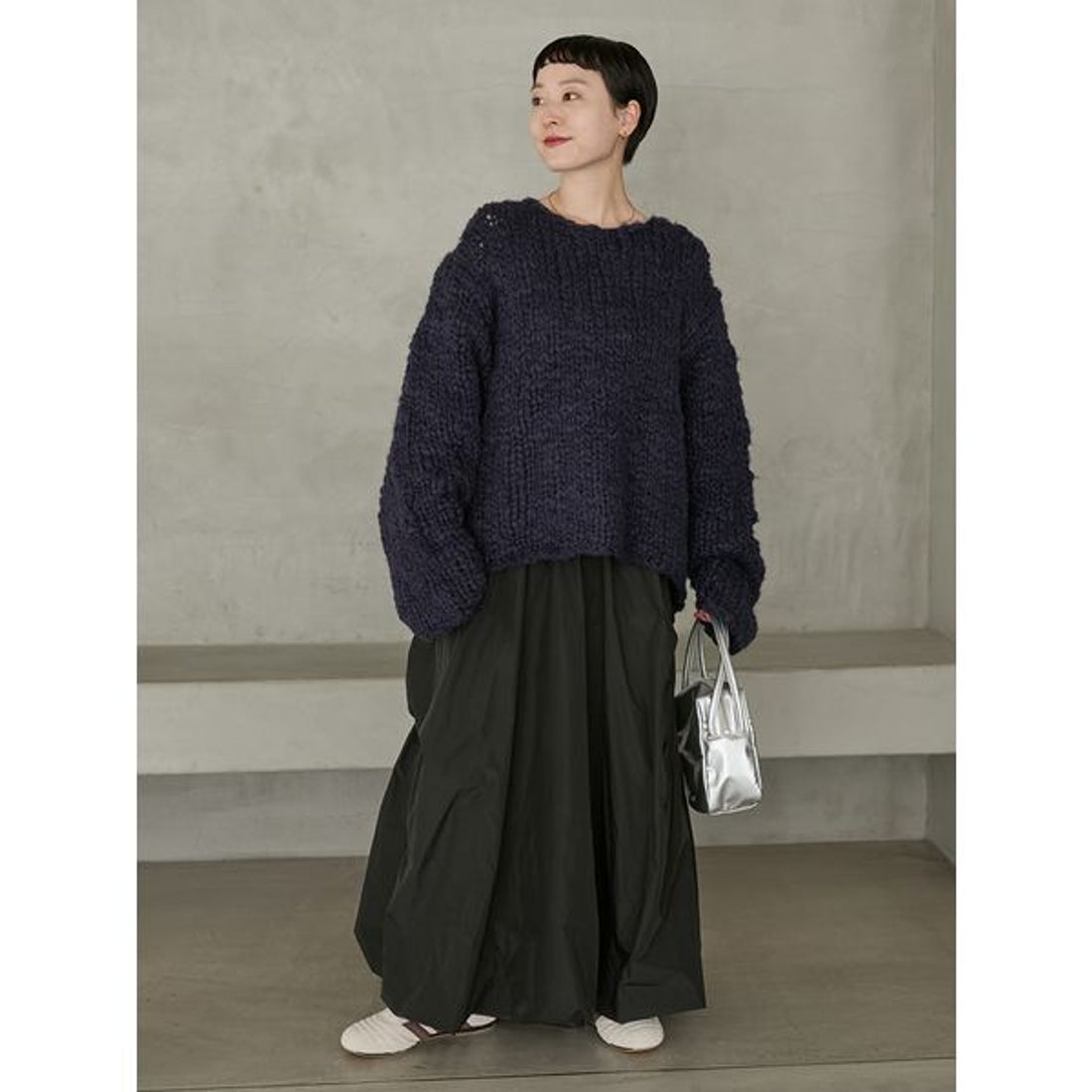 エミ emmi ウール混ハンドニットプルオーバー （LAV） -靴