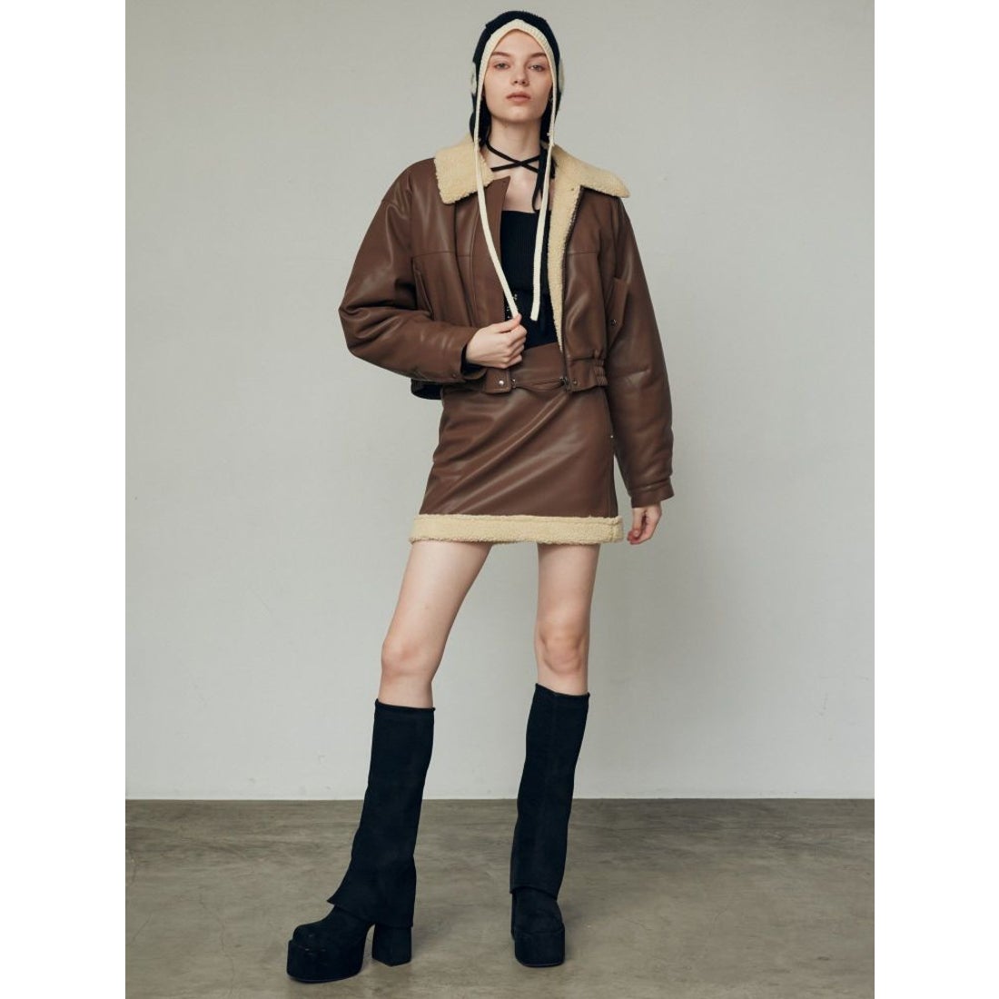 エモダ EMODA フレアーカバーフィットブーツ （アイボリー