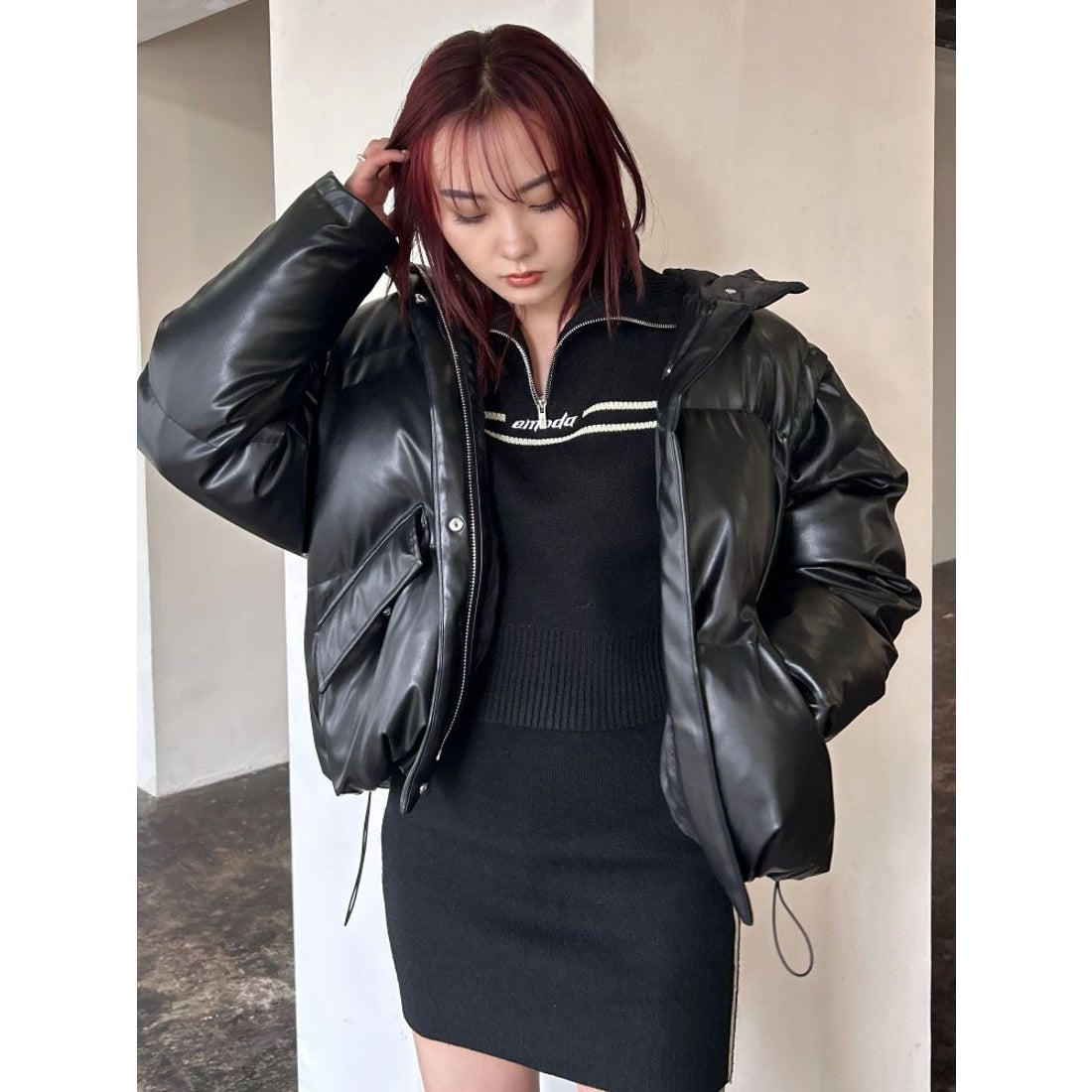 EMODA 2WAYオーバーフードダウン（ライトミックス） -靴＆ファッション