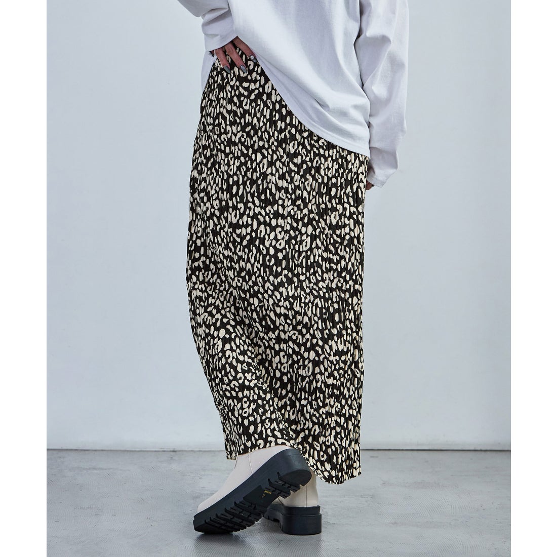 ファッションレター Fashion Letter レオパードナロープリーツスカート