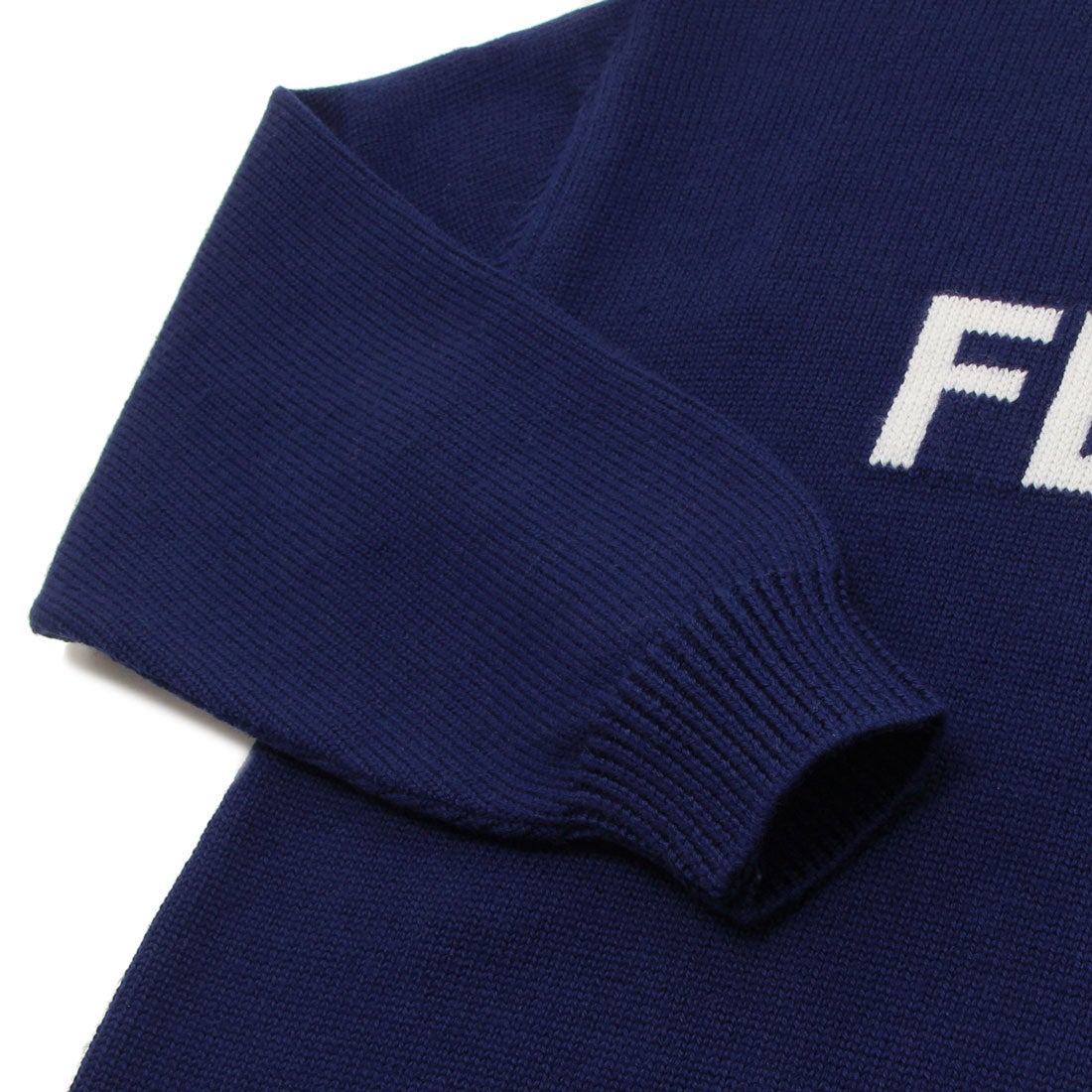 フェンディ FENDI 子供服 ニット セーター ネイビー ホワイト キッズ