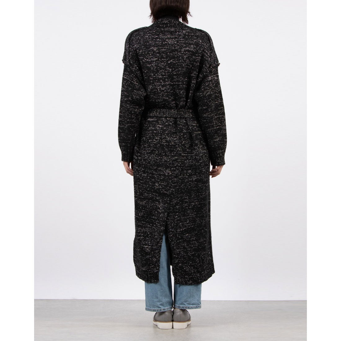 ファイン FINE 【yohaku】銀スリット糸のニットコート -ファッション