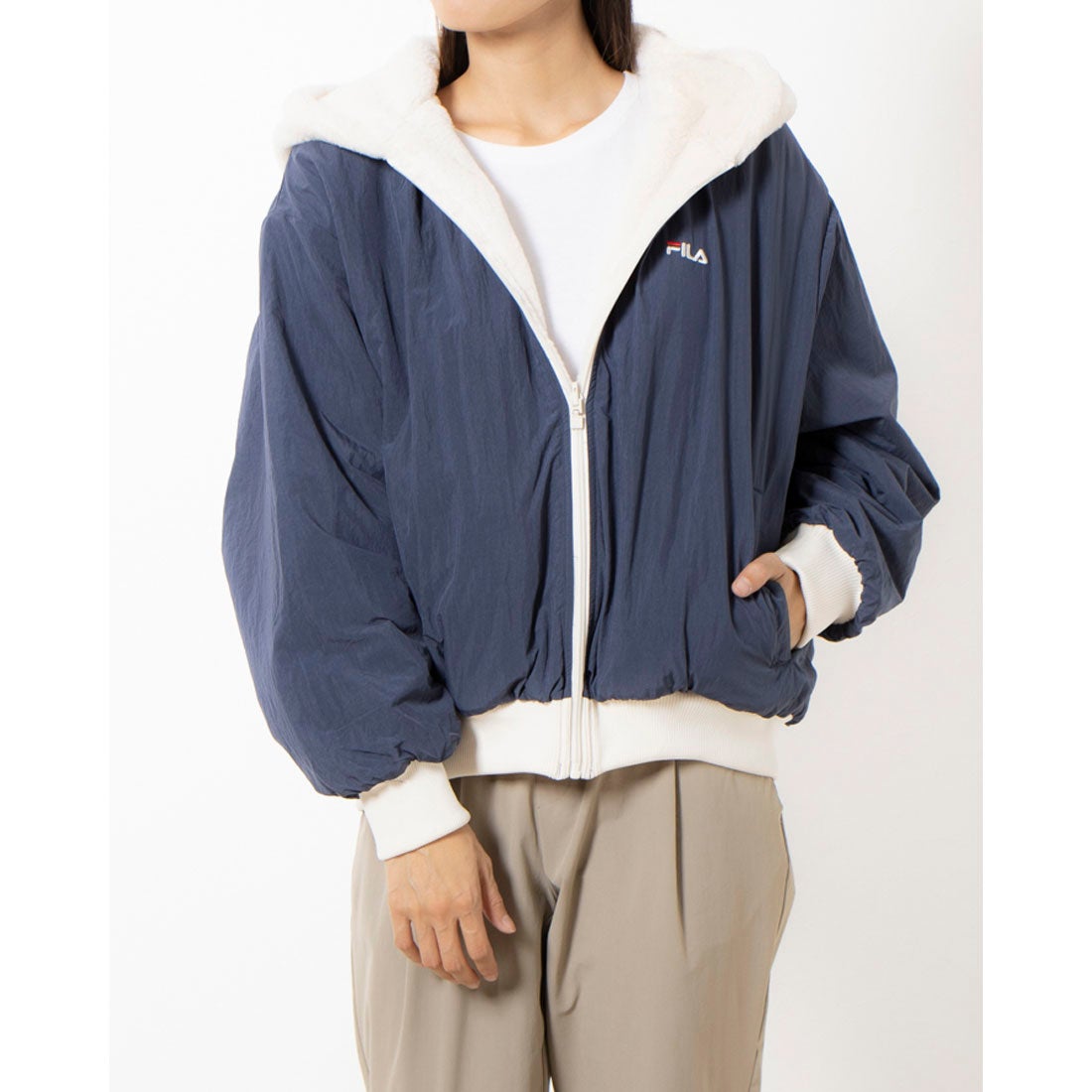 フィラ FILA レディース フリースジャケット リバーシブルボア