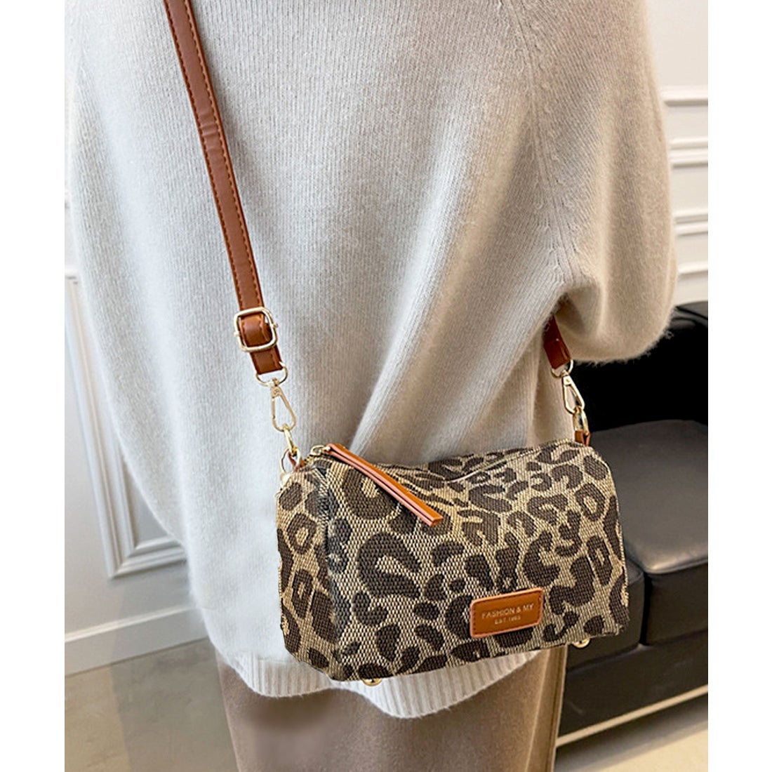 フロージュ florge 【2WAY】アニマル柄ショルダーバッグ （ヒョウ柄