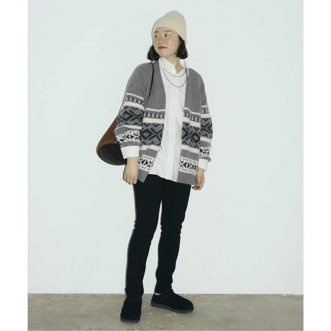 フレームワーク FRAMeWORK ≪追加≫ジャガードカーディガン 2 （グレー