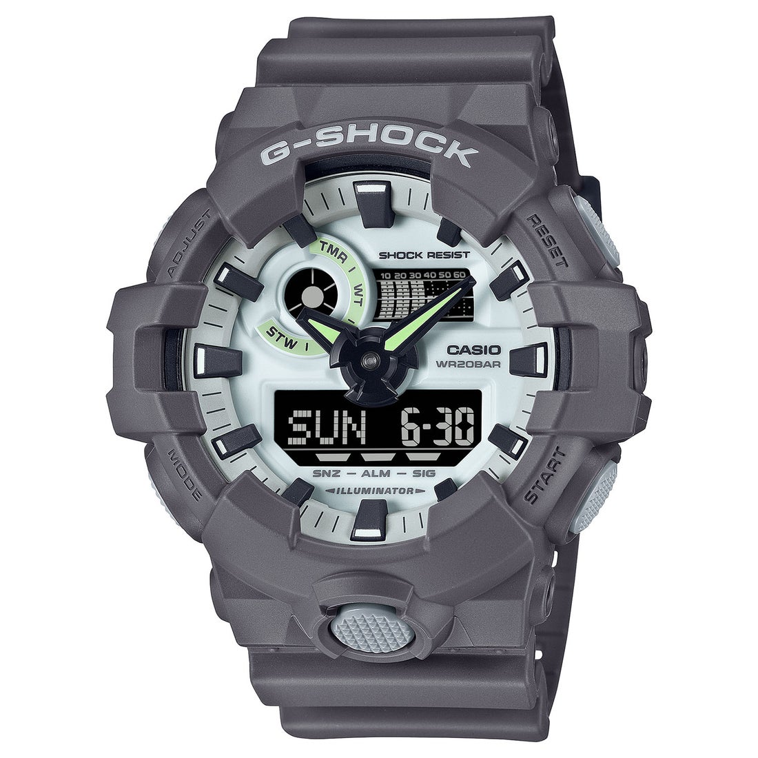 G-SHOCK HIDDEN GLOW Series / GA-700HD-8AJF （グレー×ホワイト） -靴