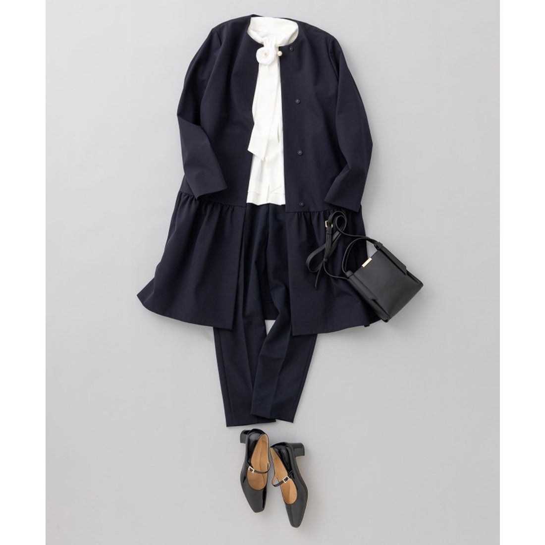 クミキョク 組曲 【KUMIKYOKU NAVY】ダブルクロスストレッチ ノー