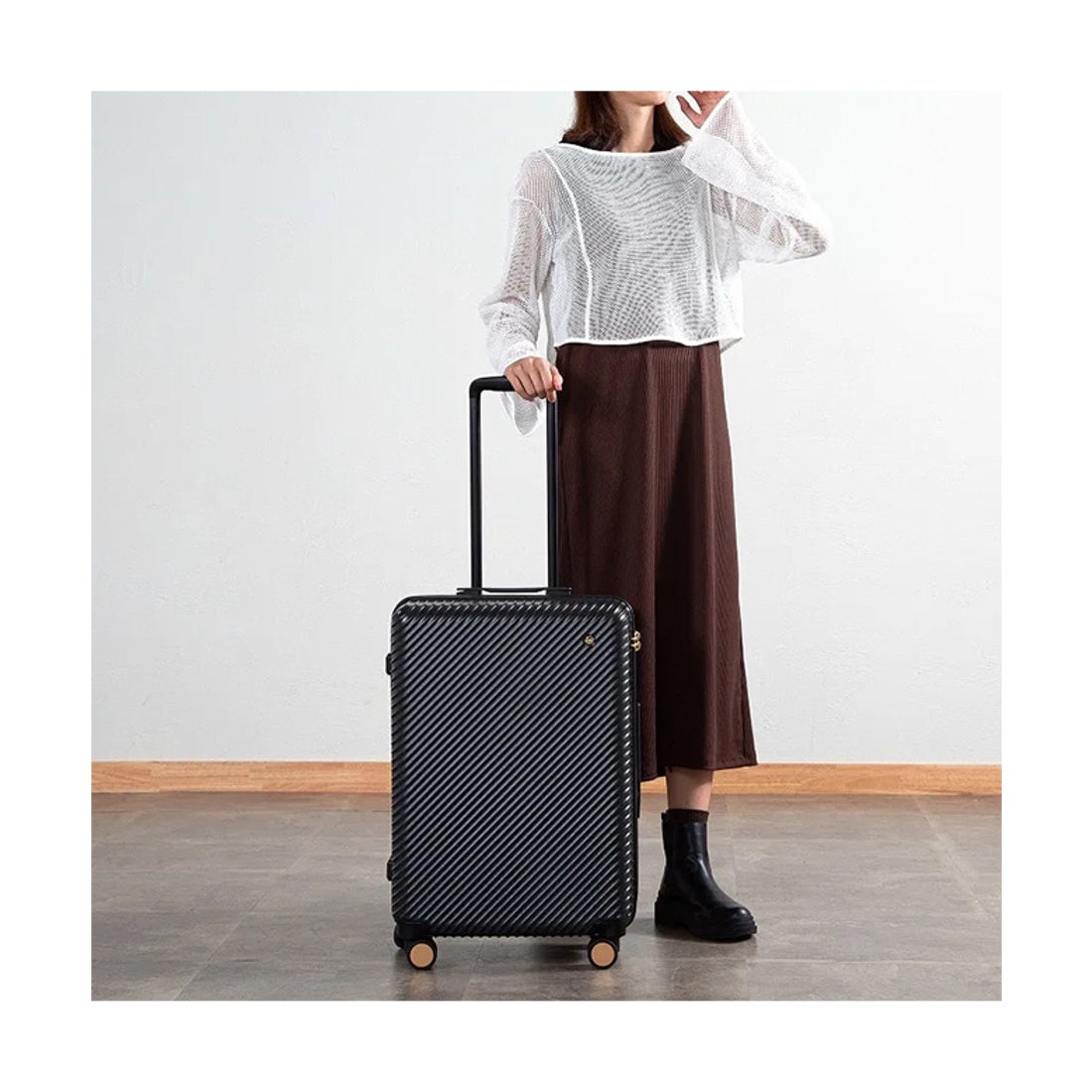 ハント HaNT エース ハント スーツケース Mサイズ 47L ストッパー付き