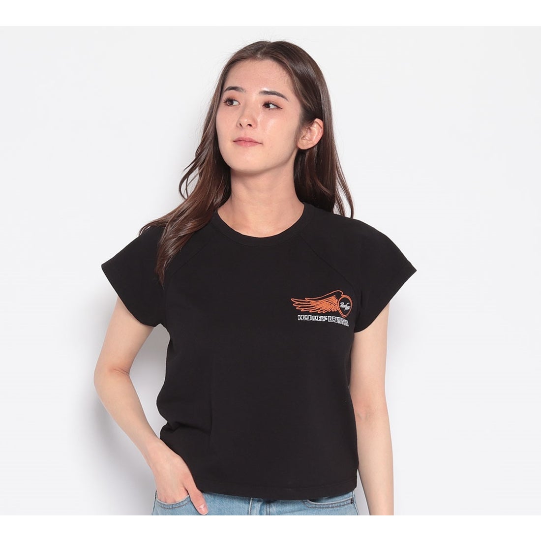 Willie G ウィングド・ホイール ベビードールTシャツ -ハーレー