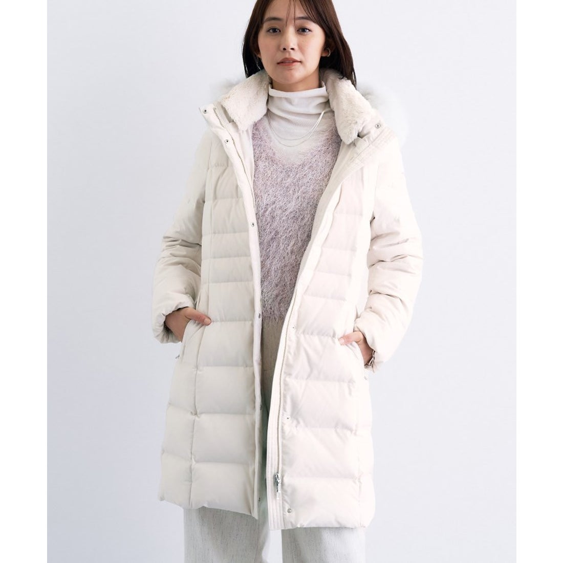 インディヴィ INDIVI 【名品／撥水／抗菌防臭】ロング丈 リサイクル