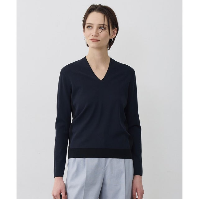 TOCCA ROMANTIC FLUTTER ニットプルオーバー （ネイビー系