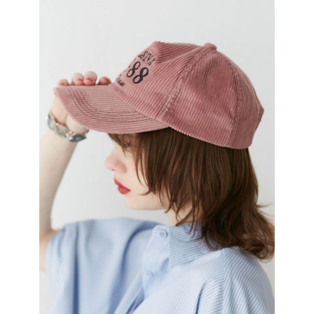 ジュエティ jouetie コーデュロイロゴキャップ （ピンク