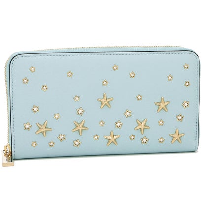 ジミー チュー JIMMY CHOO 長財布 ピッパ ブルー レディース JIMMY