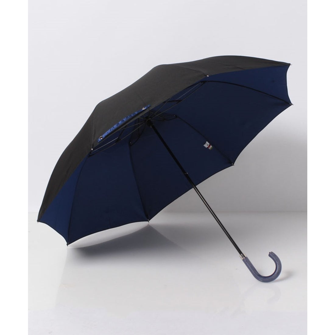 無地バイカラー雨晴兼用折り畳み傘 （BLACK/BLUE） -オロビアンコ