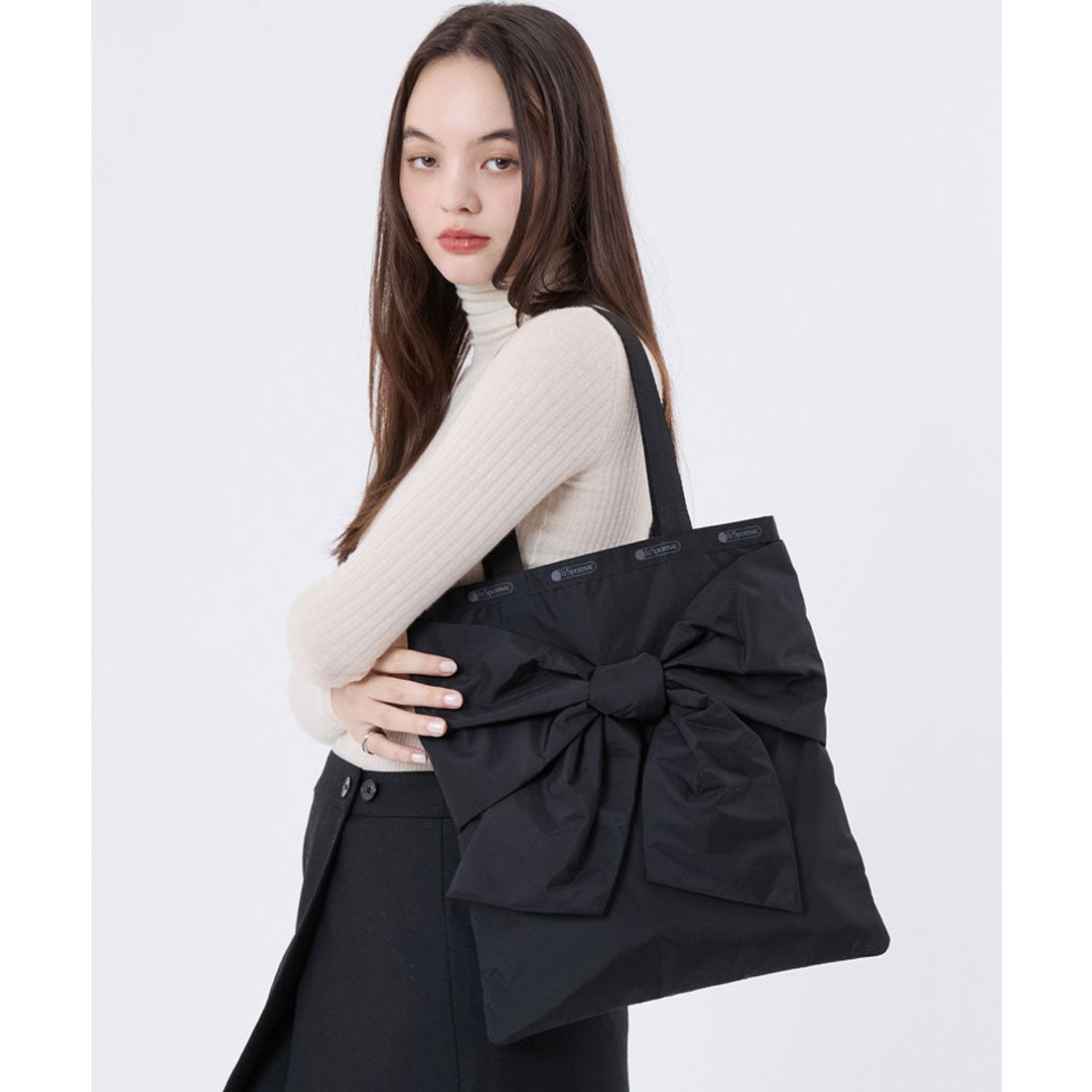レスポートサック LeSportsac BOW EMERALD TOTE （ブラックボウズ