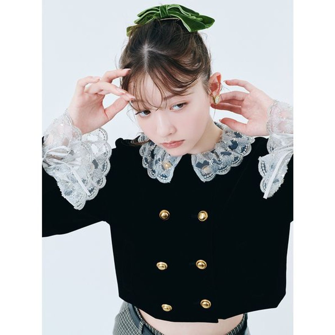 リリーブラウン LILY BROWN [L.B CANDY STOCK]スカラップビジュー