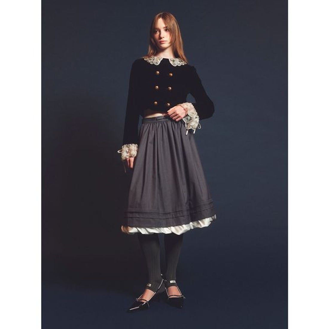 リリーブラウン LILY BROWN [L.B CANDY STOCK]スカラップビジュー