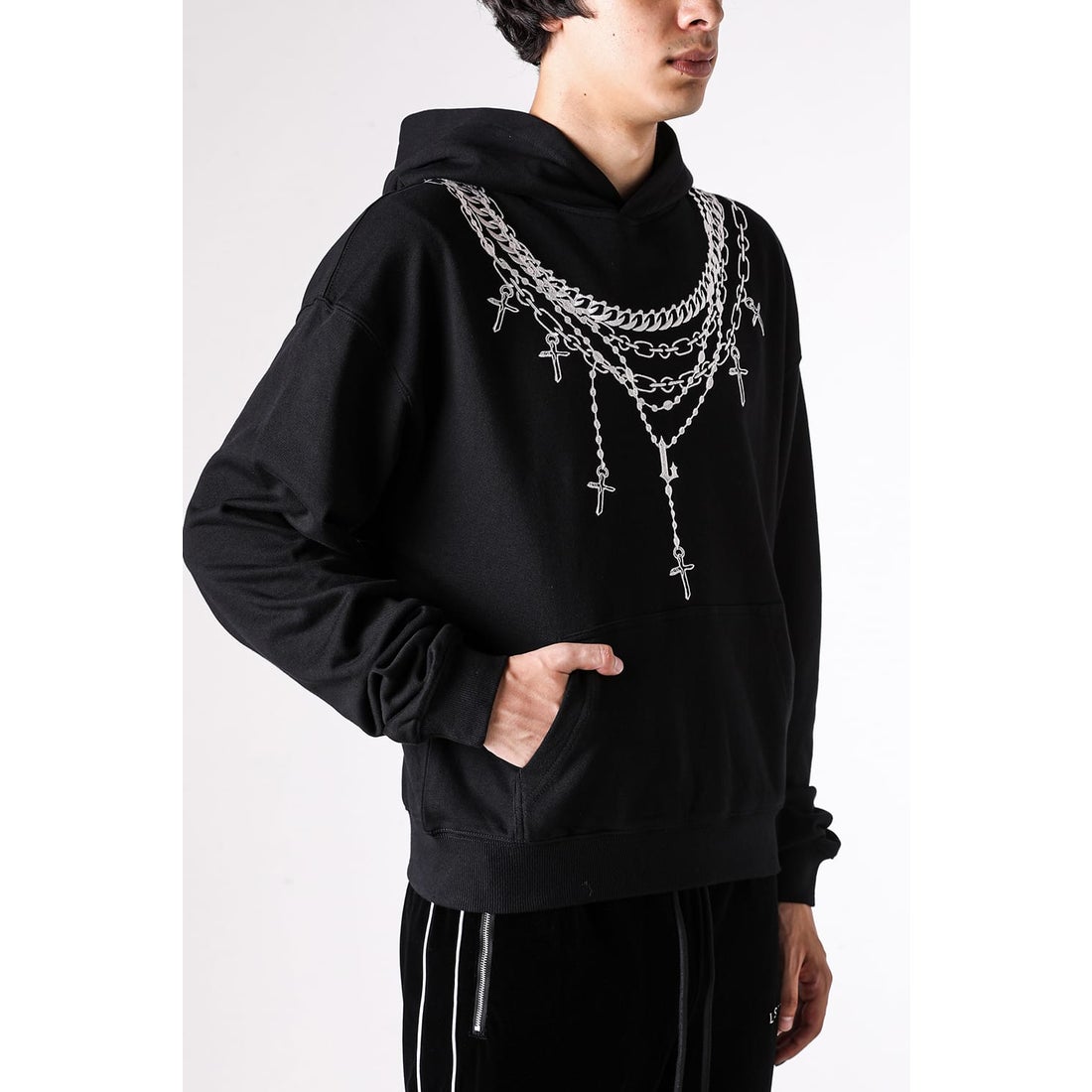 ラストネスト LAST NEST Necklace Hoodie （Black） -FASCINATE