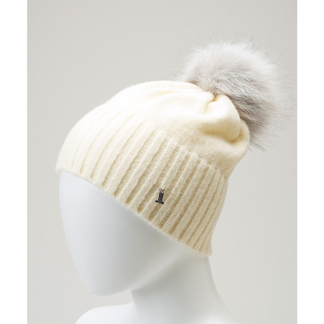 LANVIN SPORT ファーボンボンニットキャップ【アウトレット