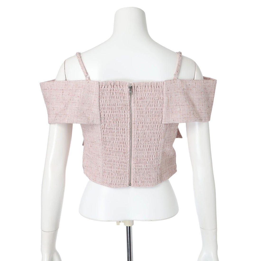 リップサービス LIP SERVICE ツイードリボンオフショルトップス