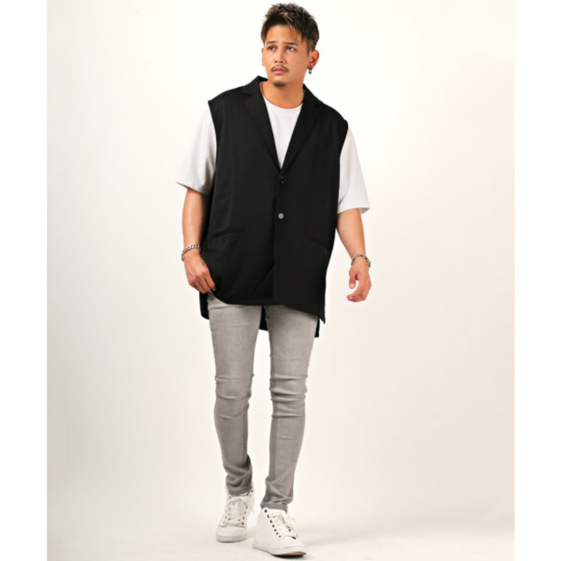 ラグスタイル LUXSTYLE スリーブレスジャケット/ジャケット ベスト