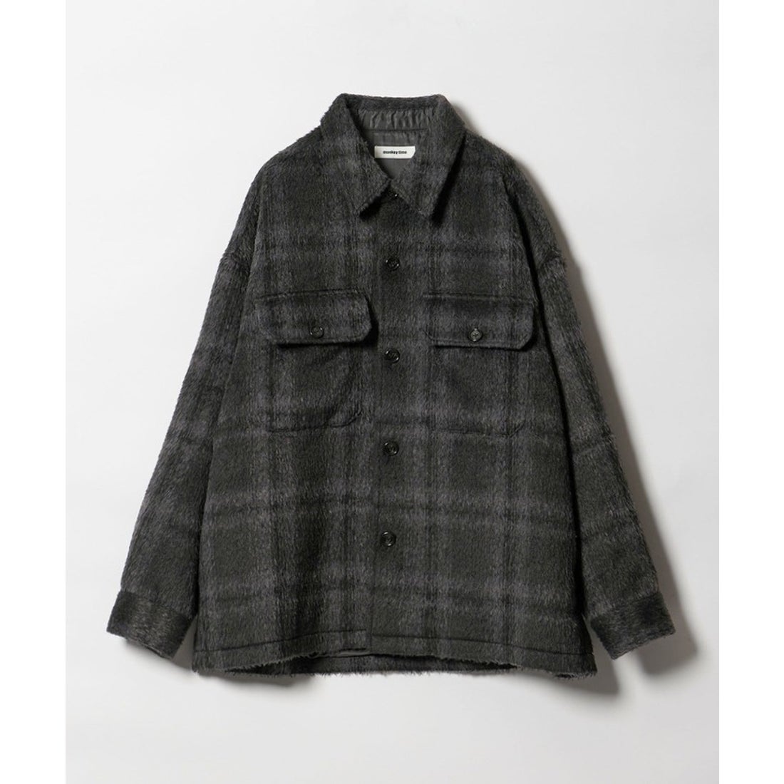 monkey time オンブレチェック フリースメルトン CPOジャケット