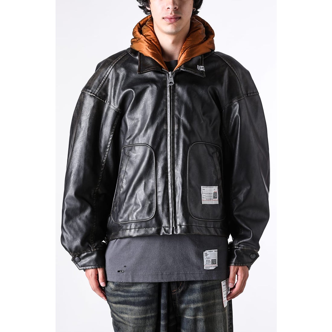 メゾン ミハラヤスヒロ Maison MIHARA YASUHIRO Hooded Vegan Leather