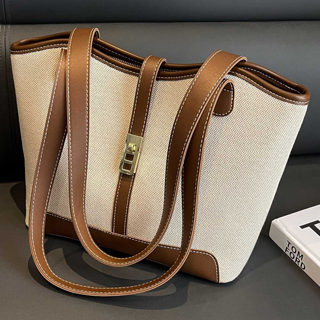 メゾンドラティール maison de LATIR 大容量キャンバストートバッグ