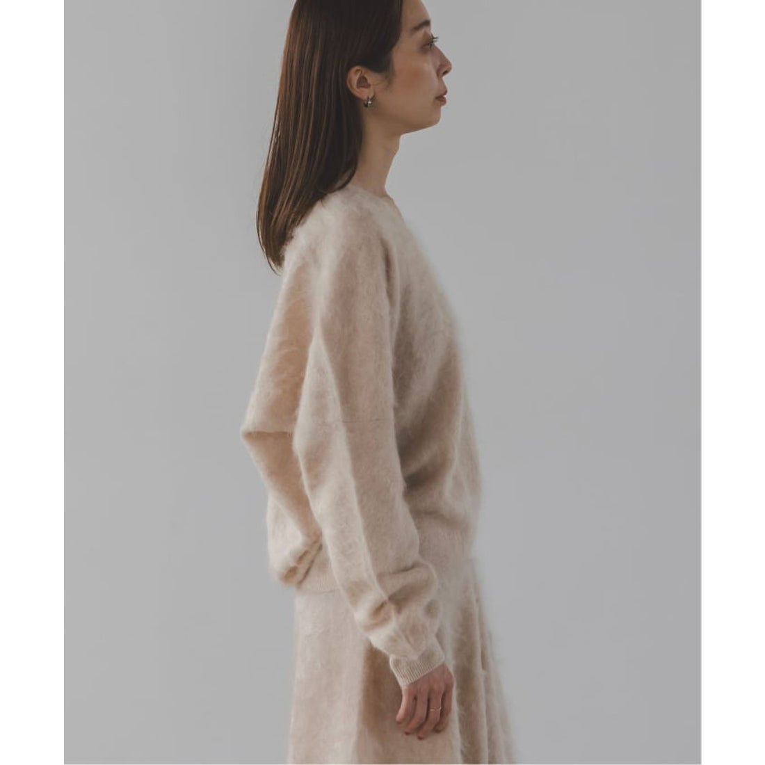 ノーブル NOBLE ELENI/エルニ ファーカシミヤVネックニット （ベージュ