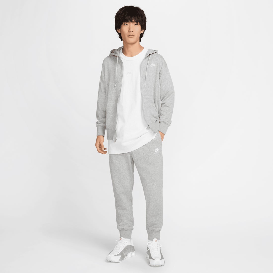 NIKE ナイキ クラブ フレンチテリー フルジップパーカー(グレー