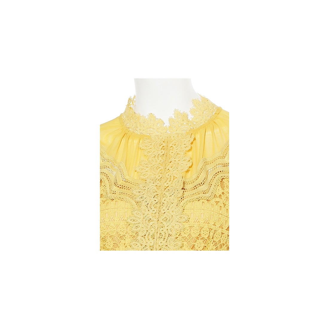 SNIDEL レースロングワンピース イエロー -ファッション通販 FASHION