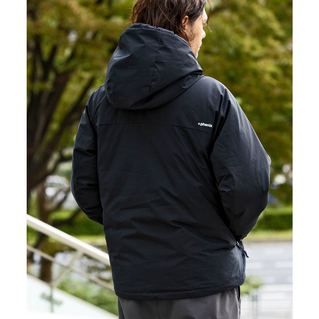 プラスフェニックス +phenix スラッシュポケットダウンジャケット