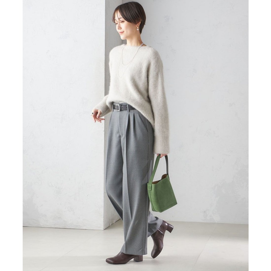 シップス SHIPS 〈手洗い可能〉ブルー FOX クルーネック プルオーバー