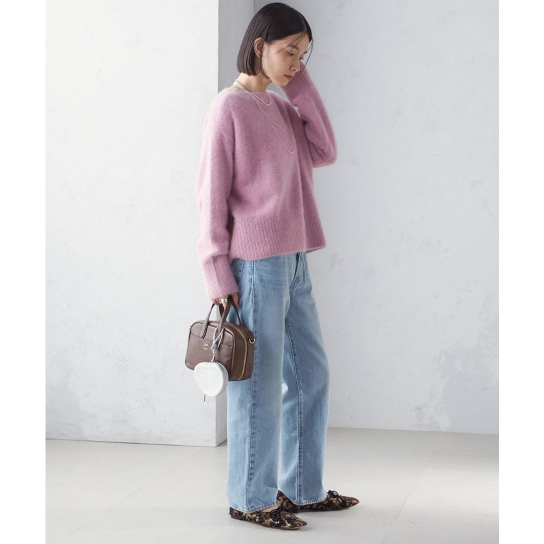 シップス SHIPS 〈手洗い可能〉ブルー FOX クルーネック プルオーバー