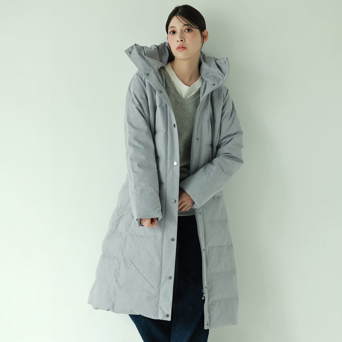 サンキョウショウカイ 三京商会 ダウンコートロング （21ライトグレー