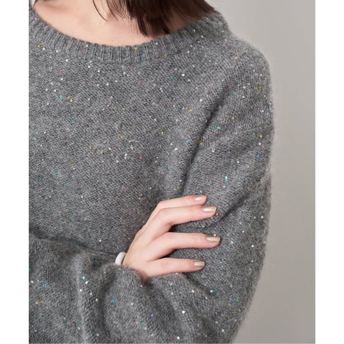 スローブ イエナ SLOBE IENA 《WEB限定/追加2予約》スパンコールニット